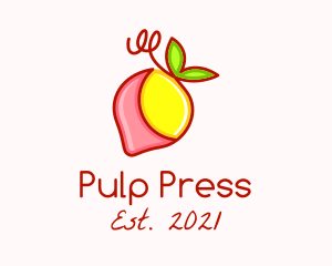 Pulp - Strawberry Lemonade Fruit logo design