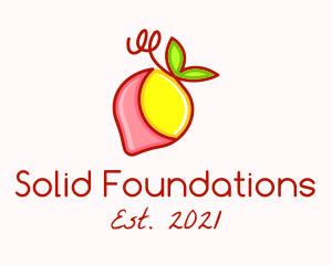 Fruit Juice - Strawberry Lemonade Fruit logo design