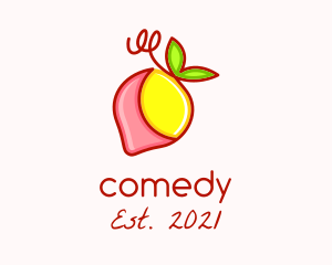 Tropical Drink - Strawberry Lemonade Fruit logo design