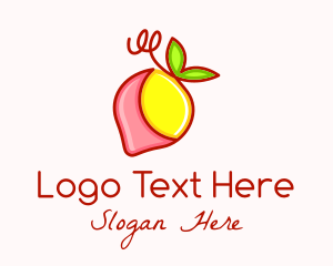 Strawberry Lemonade Fruit Logo