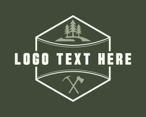 Valley - Pine Tree Camping logo design