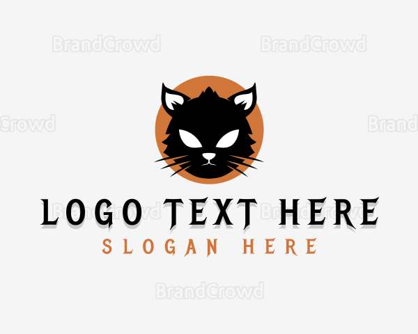 Spooky Feline Cat Logo