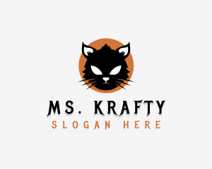Spooky Feline Cat Logo