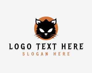 Spooky Feline Cat Logo