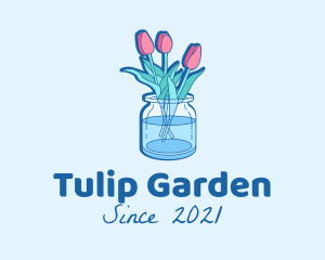 Tulips - Tulips Flower Jar logo design