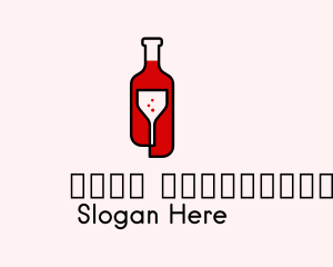 Red Wine Liquor  Logo