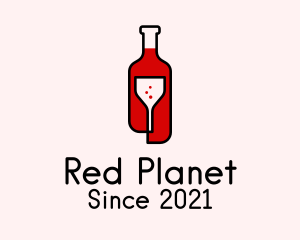 Red Wine Liquor  logo design