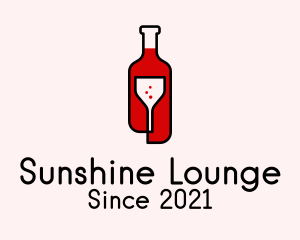 Red Wine Liquor  logo design