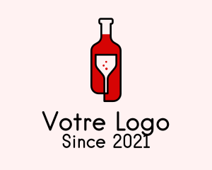 Red Wine - Red Wine Liquor logo design