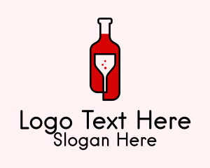 Red Wine Liquor  Logo