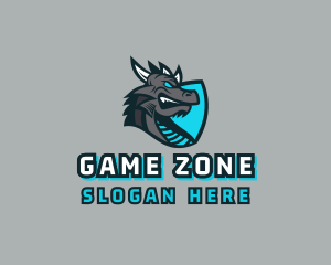 Gamer Dragon Shield logo design