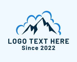 Mountaineering - Mountain Cloud Scenery logo design