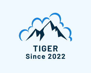 Traveler - Mountain Cloud Scenery logo design