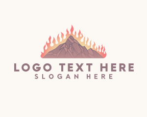 Remove Hvac - Burning Mountain Outdoor logo design