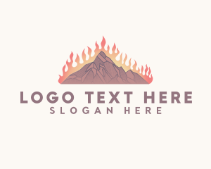 Extreme Sports - Burning Mountain Outdoor logo design