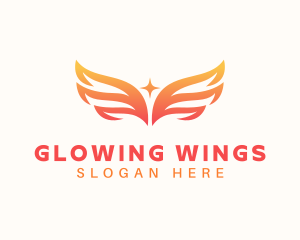 Flaming Phoenix Wings logo design