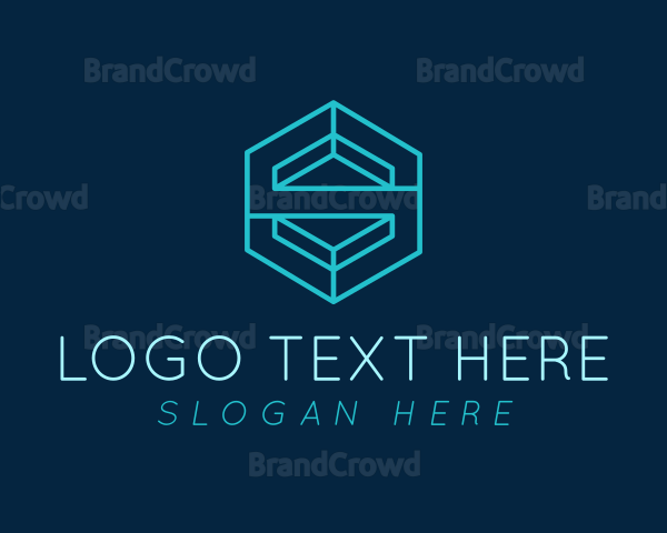Tech Hexagon Letter S Logo