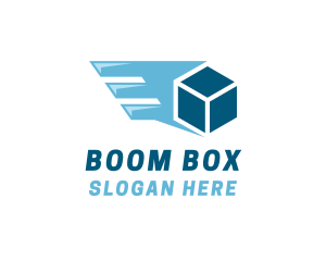 Box Shipping Wing logo design