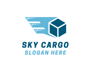 Box Shipping Wing logo design