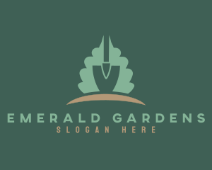 Garden Leaf Shovel logo design