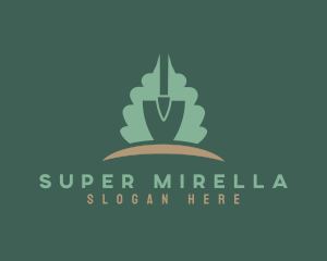 Herbal - Garden Leaf Shovel logo design