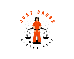 Justice Scale Prisoner logo design