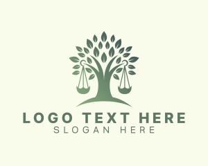 Justice - Natural Tree Law logo design