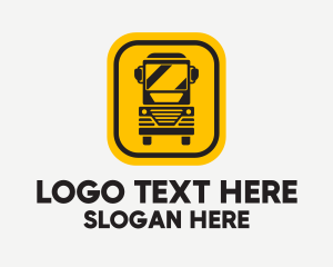 Drive - Truck Traffic Sign logo design