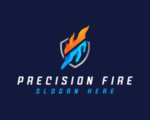 Fire Ice Shield logo design