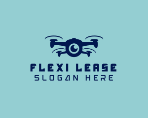 Blue Lens Drone  logo design