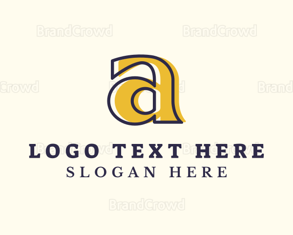Retro Brand Letter A Logo