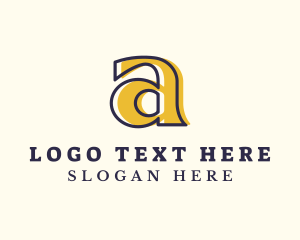 Brand - Retro Brand Letter A logo design