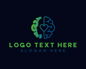 Love - Therapy Brain Heart logo design