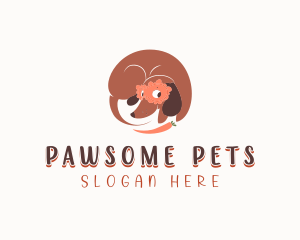 Pet Dachshund Grooming logo design