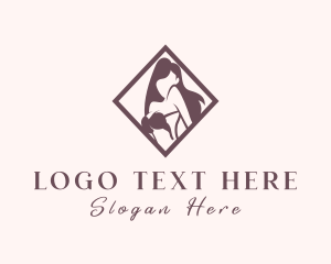 Hair Stylist - Sexy Woman Lingerie logo design