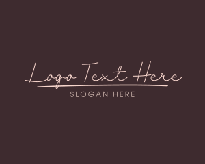 Boutique - Elegant Script Wordmark logo design