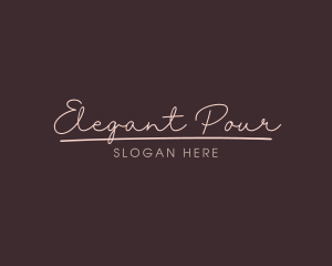 Elegant Script Wordmark logo design