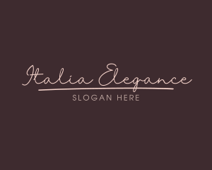 Elegant Script Wordmark logo design