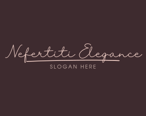 Elegant Script Wordmark logo design