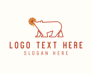 Food Delivery - Polar Bear Pizza logo design