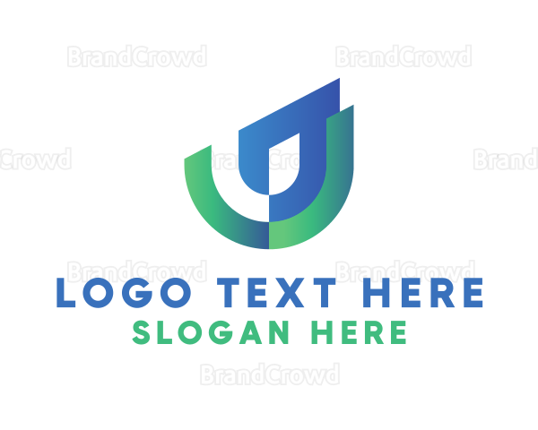 Modern Gradient Geometric Architecture Logo