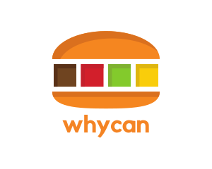 Burger - Colorful Burger Food logo design