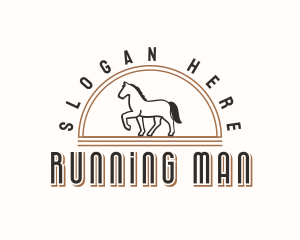 Riding - Trotting Horse Ranch logo design