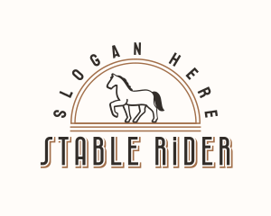 Horseman - Trotting Horse Ranch logo design