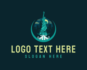Statue - Liberty Statue Landmark logo design