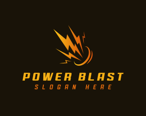 Lightning Bolt Power logo design