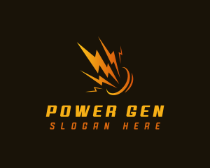 Generator - Lightning Bolt Power logo design