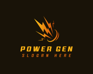 Lightning Bolt Power logo design