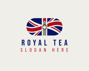 British - Clock Tower Flag logo design