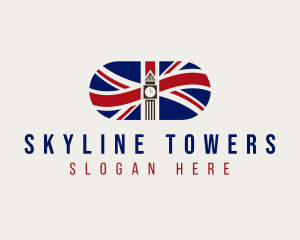 Clock Tower Flag logo design